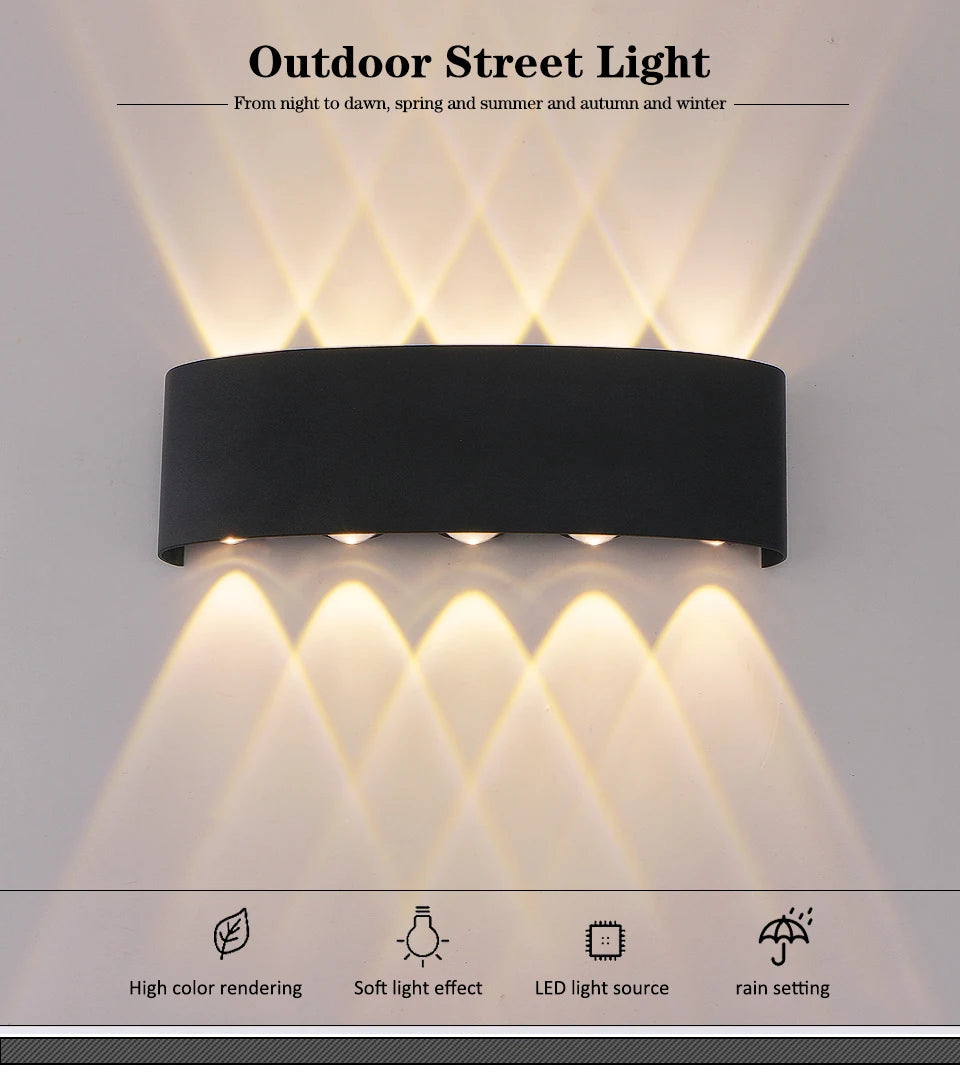 Up-down LED wall light product view 3
