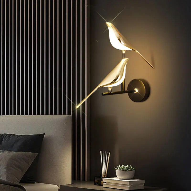 Nordic bird LED wall lamp product view 1