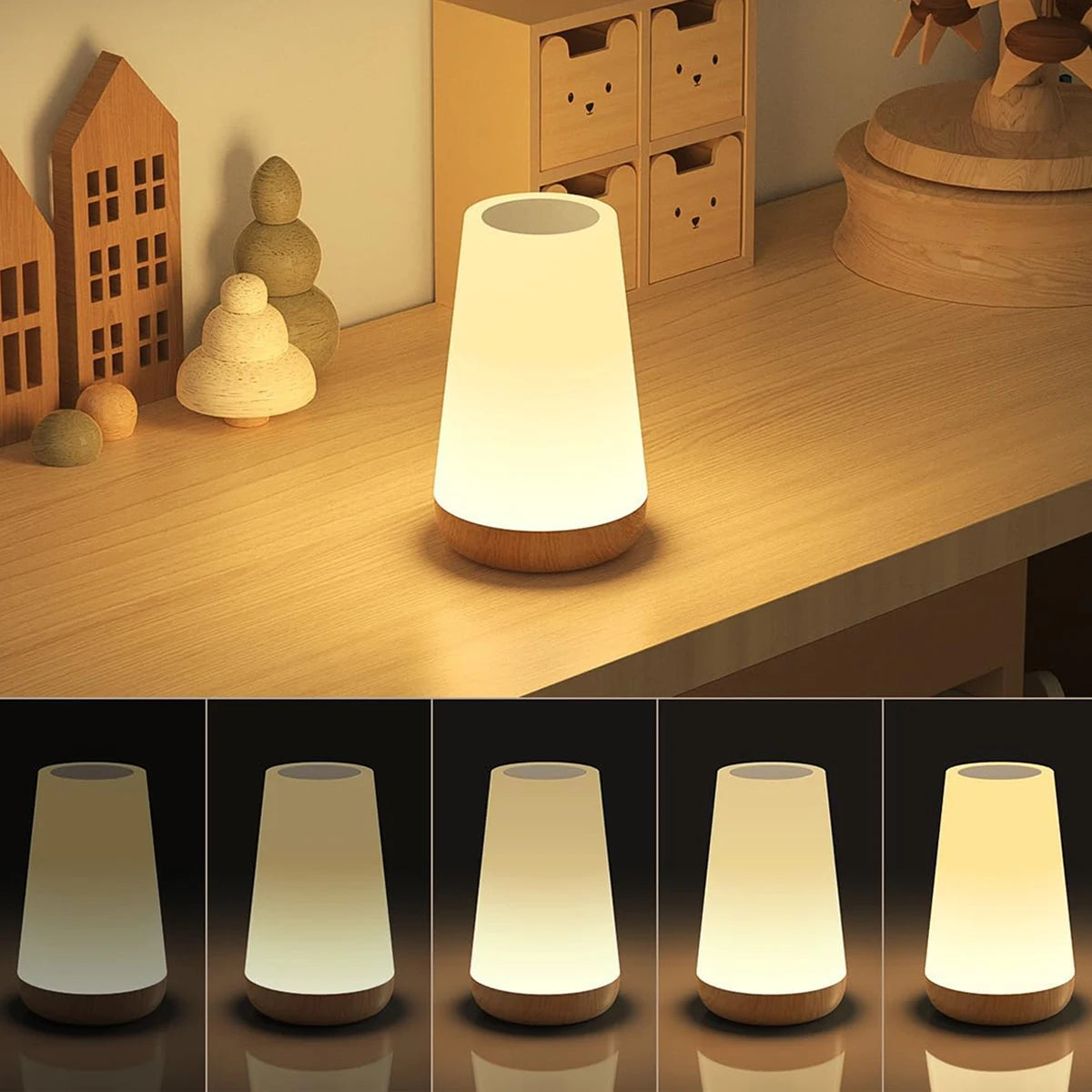 Rechargeable RGB night lamp product view 1