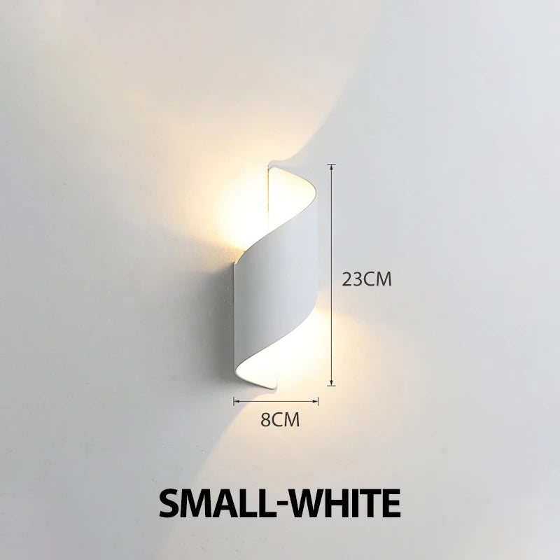 IP65 spiral LED wall light product view 6