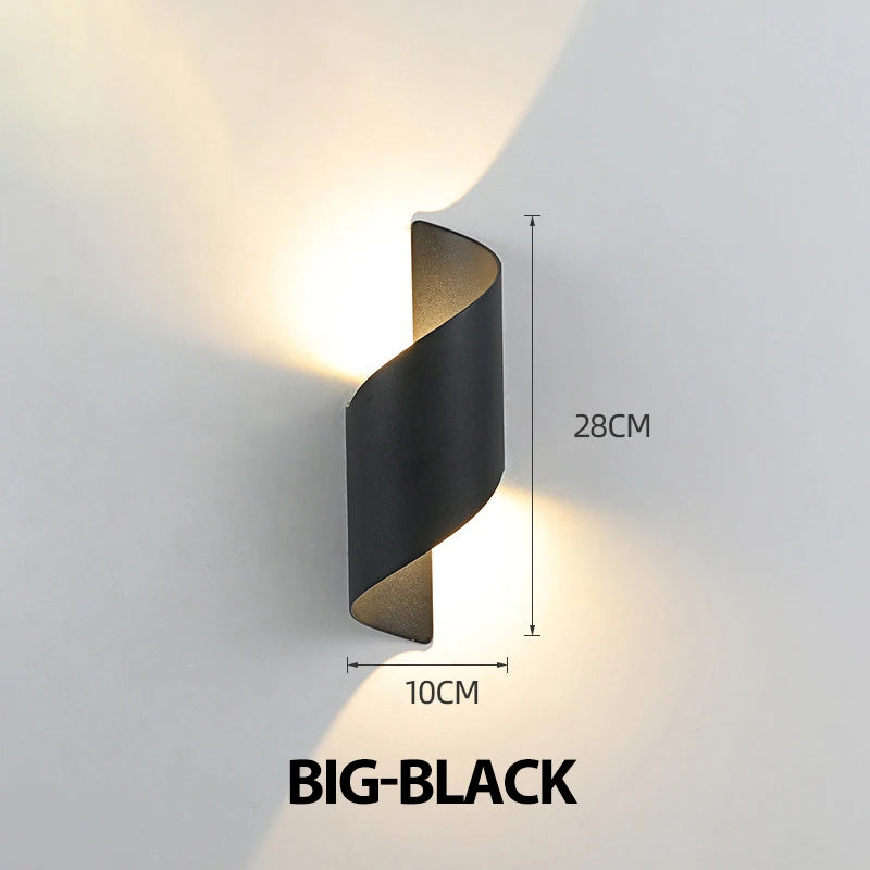IP65 spiral LED wall light product view 10