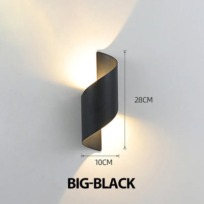IP65 spiral LED wall light product view 10
