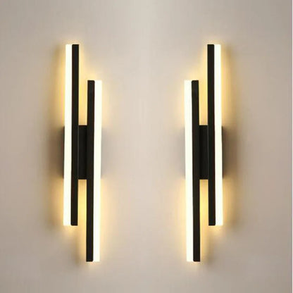 Copper-effect LED wall light product view