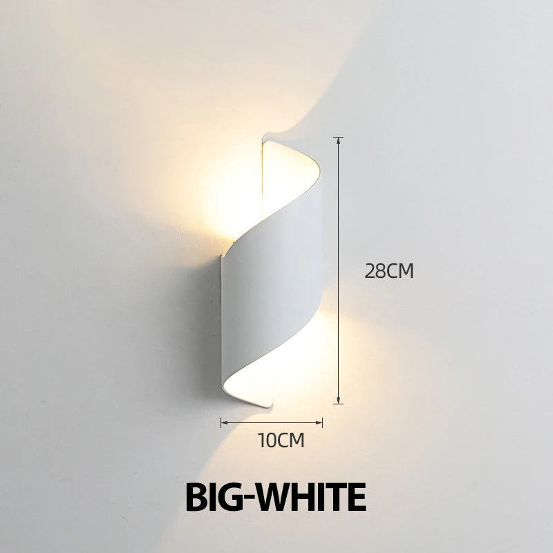 IP65 spiral LED wall light product view 9