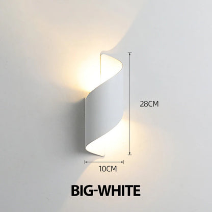IP65 spiral LED wall light product view 9
