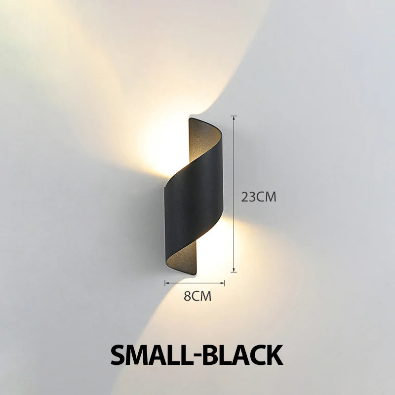 IP65 spiral LED wall light product view 3