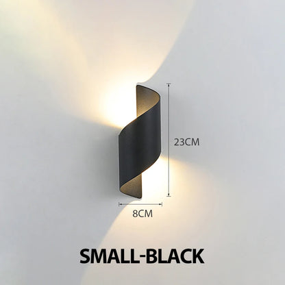 IP65 spiral LED wall light product view 3