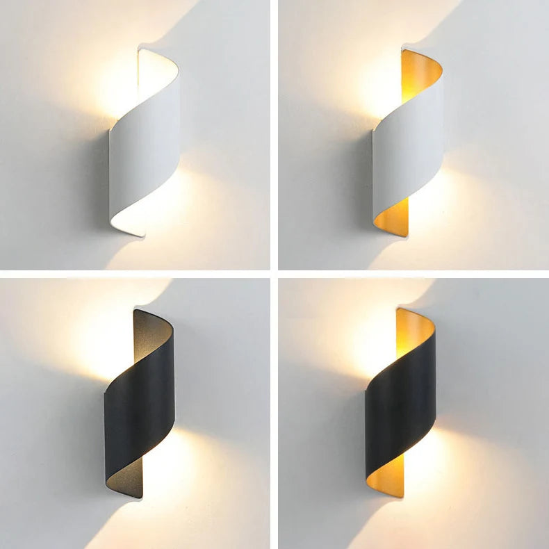 IP65 spiral LED wall light product view 2