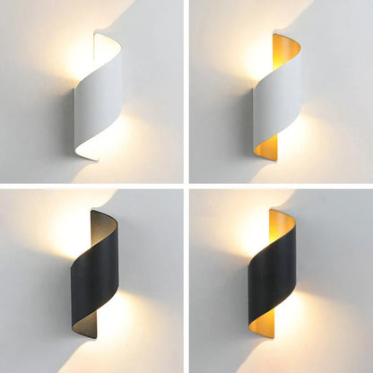 IP65 spiral LED wall light product view 2