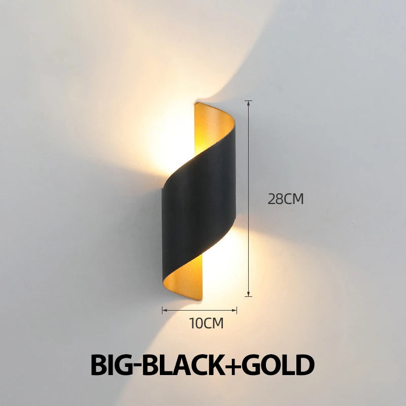 IP65 spiral LED wall light product view 4