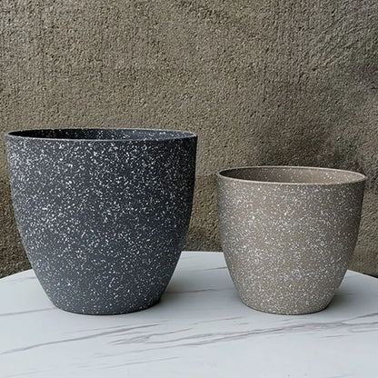 Frosted stone-effect planter product view 5