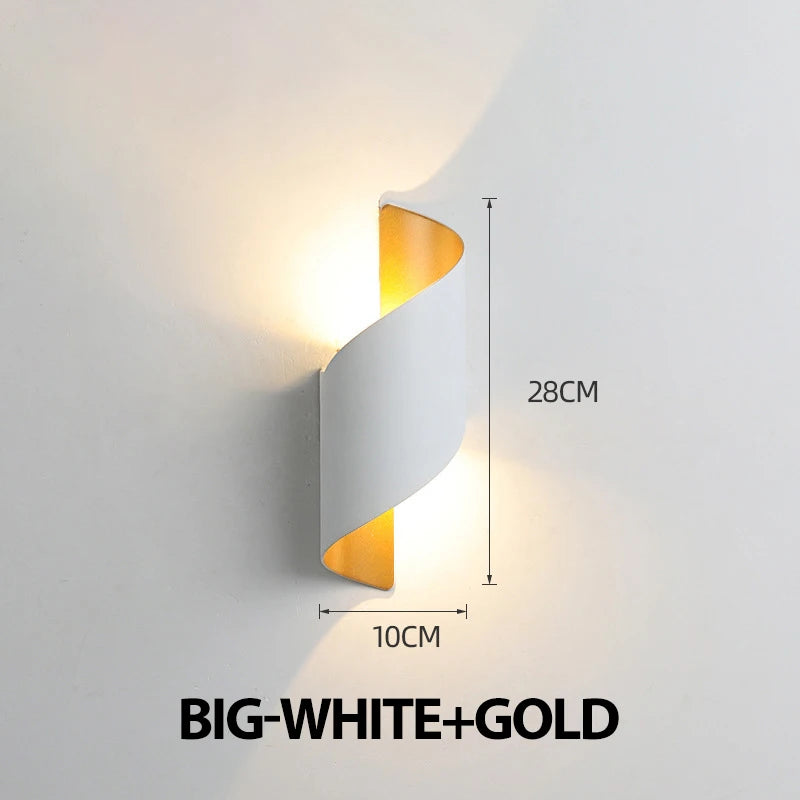 IP65 spiral LED wall light product view 5