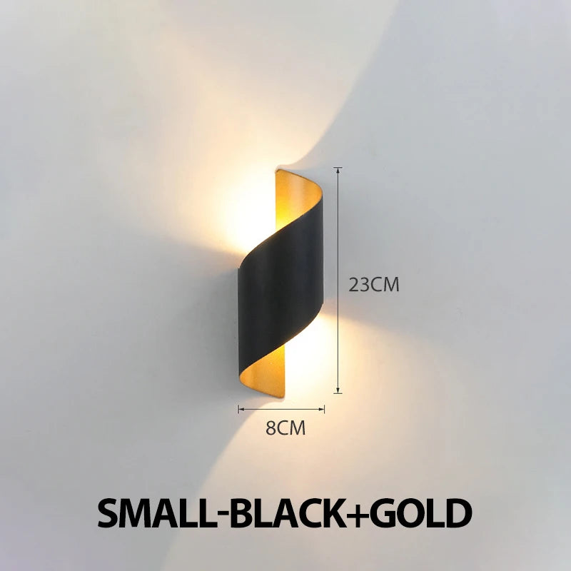 IP65 spiral LED wall light product view 7