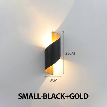 IP65 spiral LED wall light product view 7