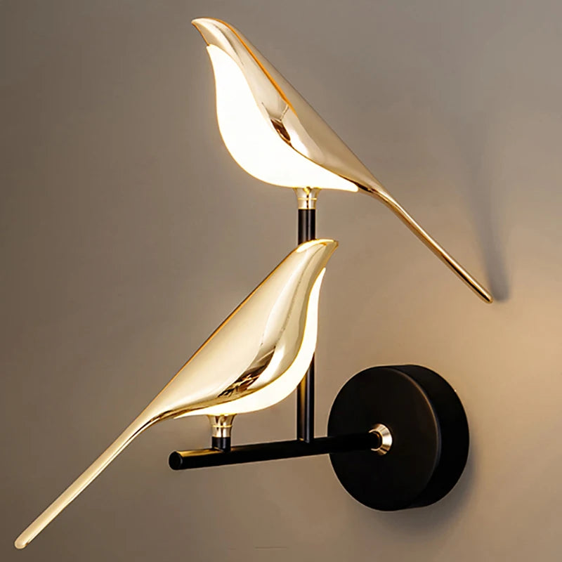 Nordic bird LED wall lamp product view 2