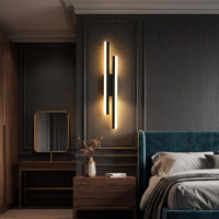 Copper-effect LED wall light in a premium interior