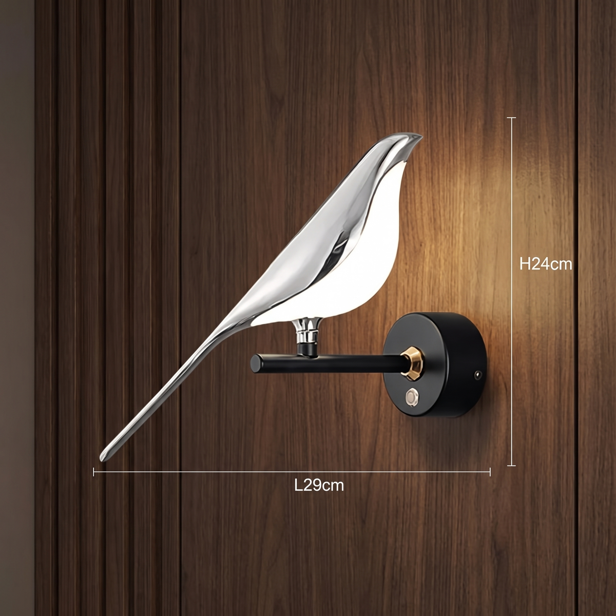 Nordic bird LED wall lamp additional product view 2