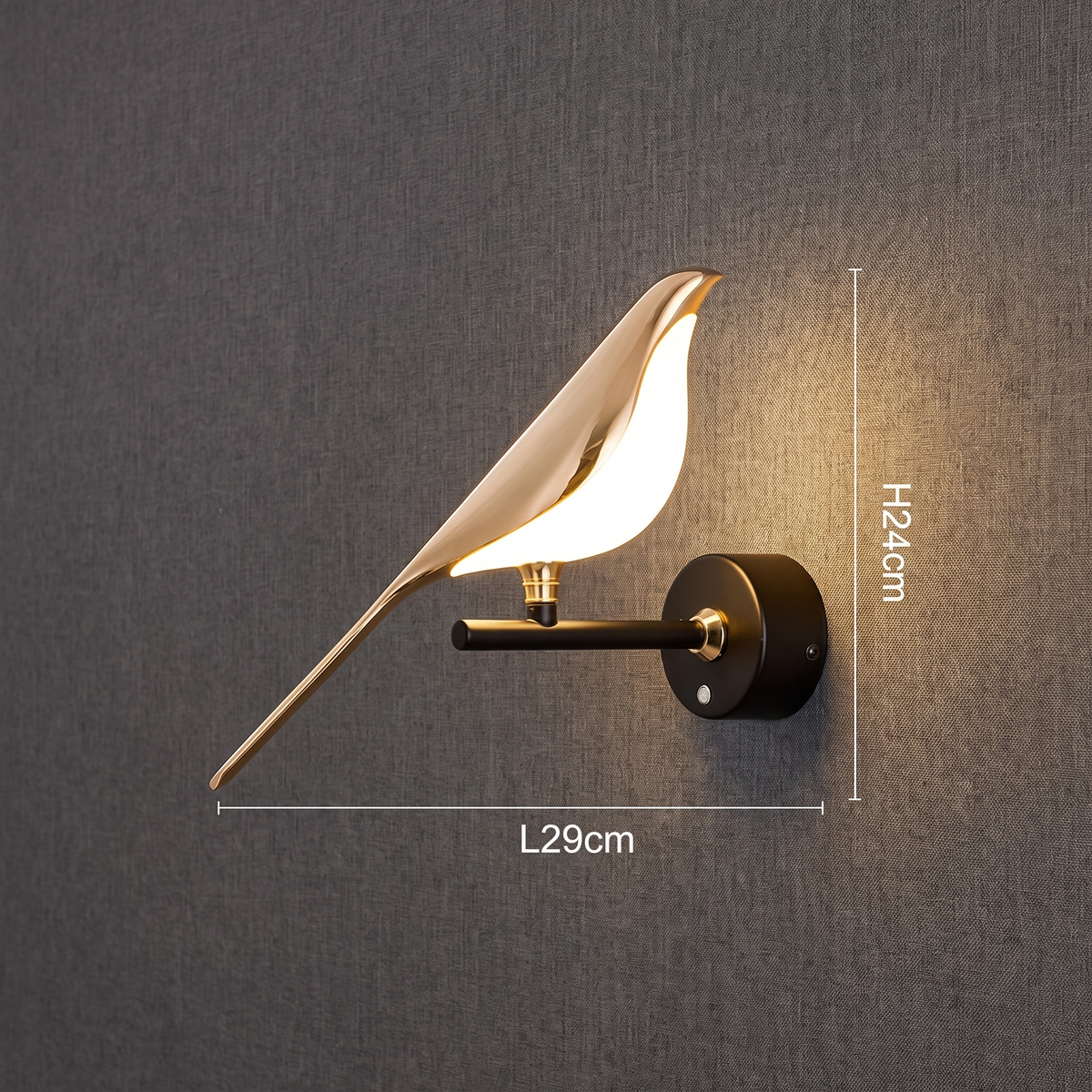 Nordic bird LED wall lamp additional product view 3