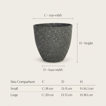 Frosted stone-effect planter additional product view