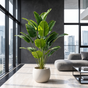 Artificial Bird of Paradise in modern city apartment