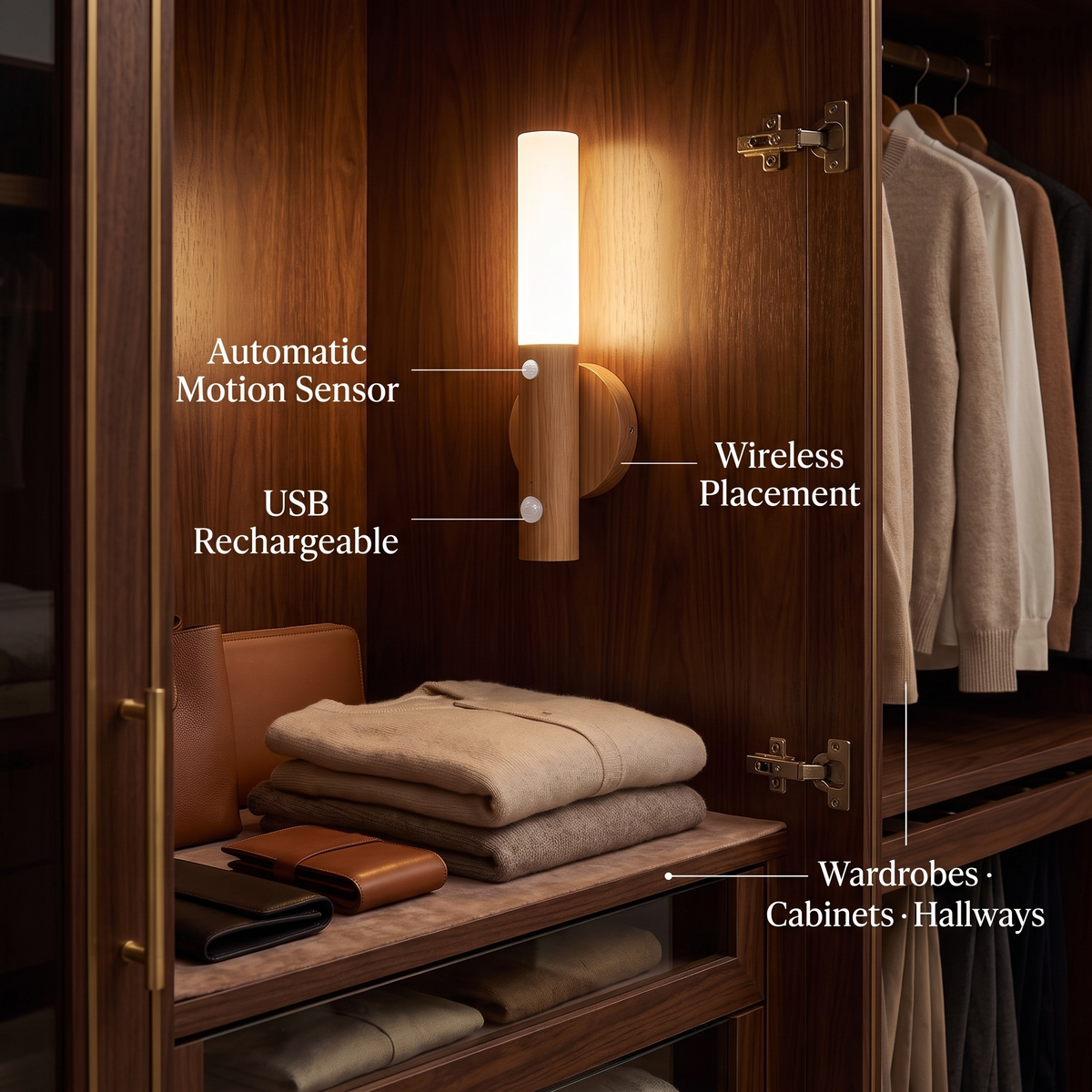 Rechargeable motion sensor LED night light benefits