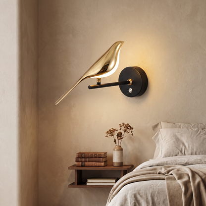Nordic bird LED wall lamp one-head variant