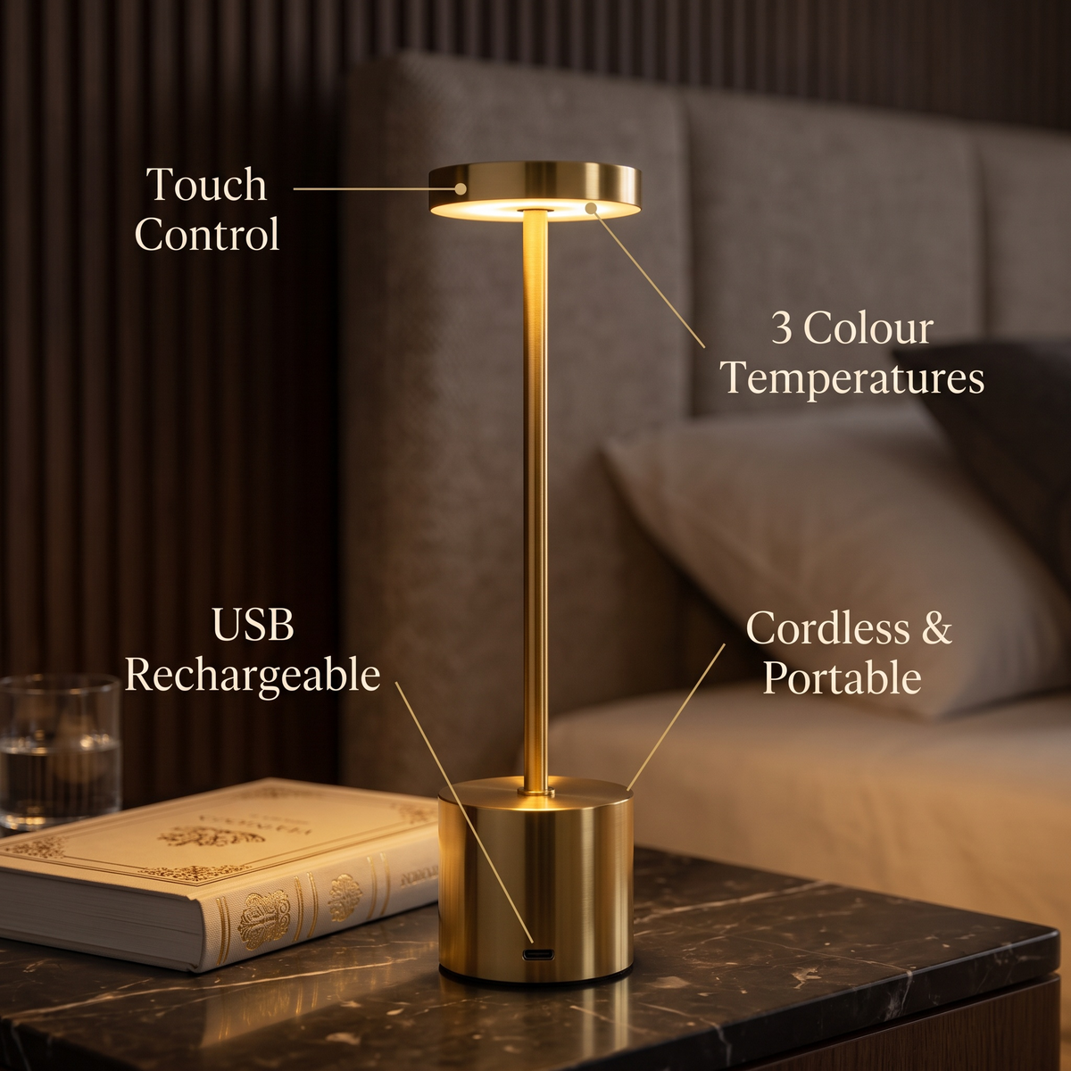 Rechargeable touch desk lamp benefits