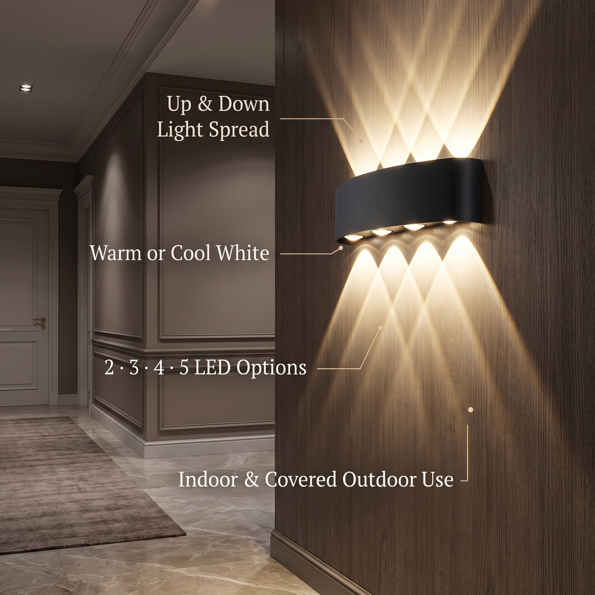Up-down LED wall light benefits