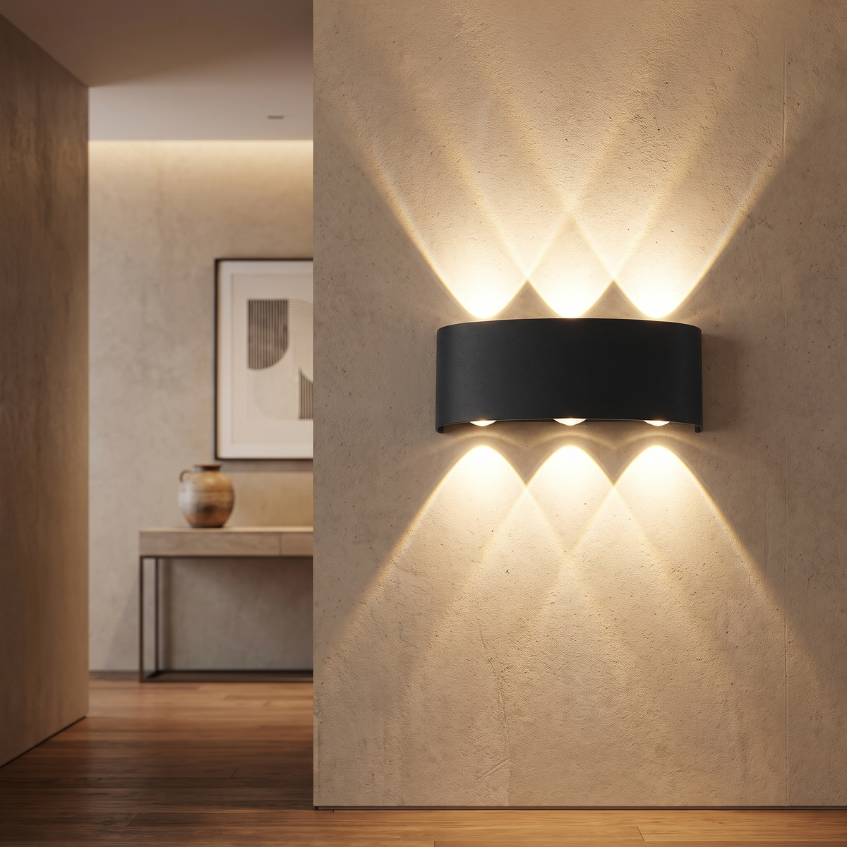 Up-down LED wall light four-LED warm white hero