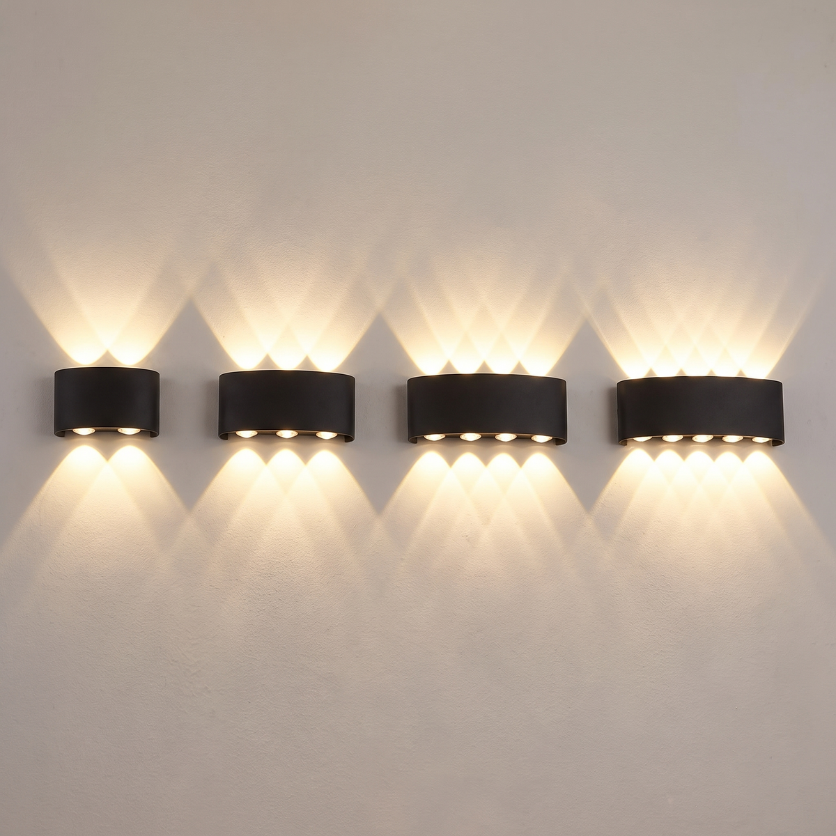 Up-down LED wall light 2, 3, 4 and 5 LED versions