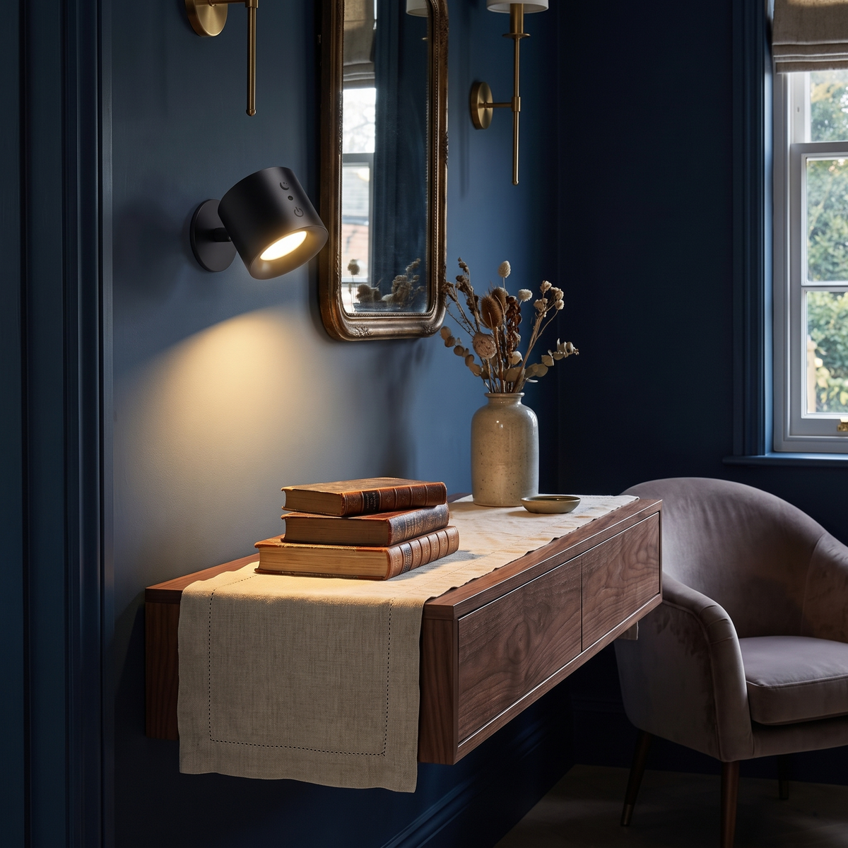 Rechargeable wall sconce lifestyle image